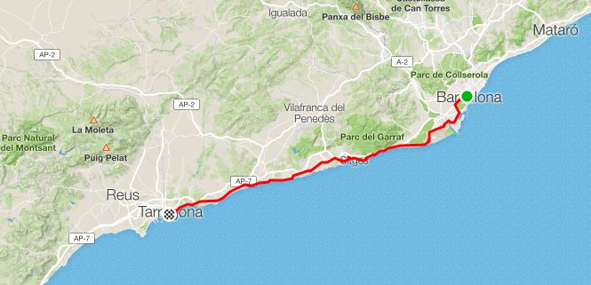 12° Tappa da Barcelona a Tarragona